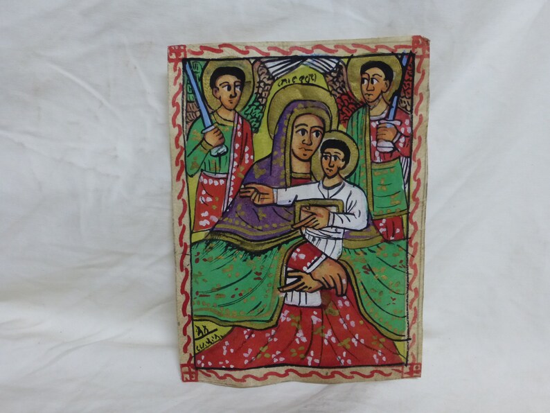 Antique Ethiopian Painting on Canvas Etsy
