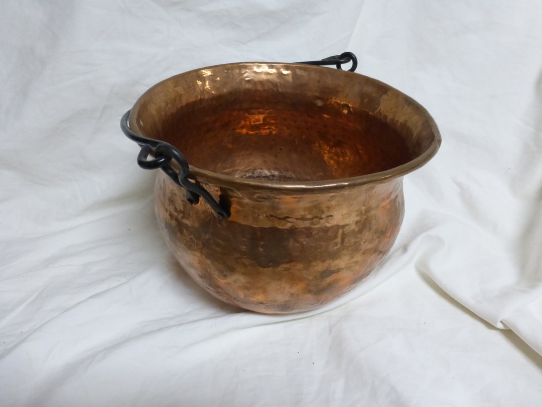 Antique Copper Pot With Handle Etsy