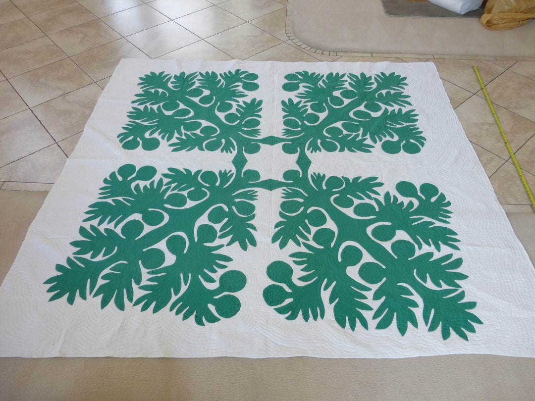 Vintage Hawaiian Quilt King Size Etsy