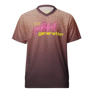 The Pickleball Generation Short Sleeve Shirt / Team Shirts / Sports Jersey / Unisex Matching Men&#39;s and Women&#39;s Sports Jersey (BROWN)