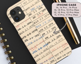 Library Card Phone Case Book Phone Case Book Phone Cases Vintage Phone Case Retro Phone Case Due Date Phone Case New iPhone Phone Case