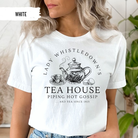 Bridgerton Shirt Lady Whistledown's Gossip Girl Bridgerton Gift Regency Spill the Tea Lady Whistletown Literature Shirt Reading TSBCBRID01