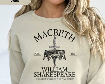 Shakespeare Shirt Lady Macbeth Shirt William Shakespeare Shirt Shakespeare Tee Feminist Shirt Shakespeare Gift Classic Literature SWGIMACB02