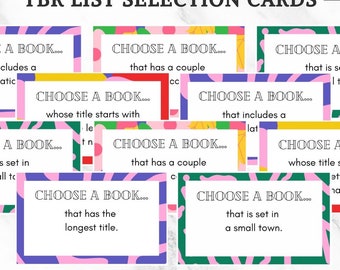 TBR Karten, die gelesen werden sollen Karten Deck TBR Spielbuch Geschenk Bücherwurm Geschenke Lesergeschenk TBR Glas Alternative Lesegeschenke für sie DIGIBOOK03
