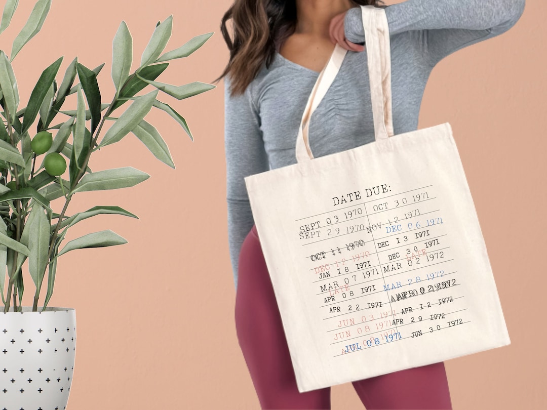 Vintage Library Card Tote Bag for Librarian Tote Bag for Book Etsy