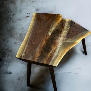 The Marquis - Black Walnut & Epoxy - Crotch Coffee Table