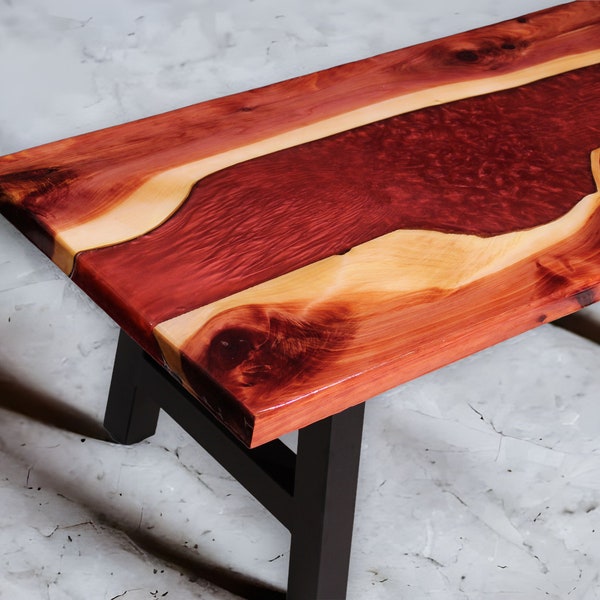 Cedar Epoxy Table Etsy
