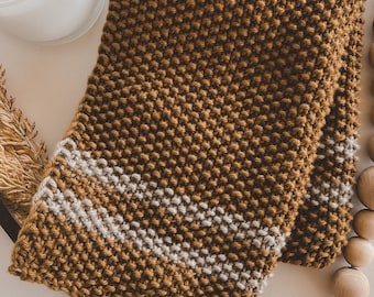 KNITTING PATTERN | Textured Tea Towel Knit Pattern, Kitchen Decor Knit Pattern ⨯ Eco Kitchen Towel Knitting Pattern, Farmhouse Chic Pattern