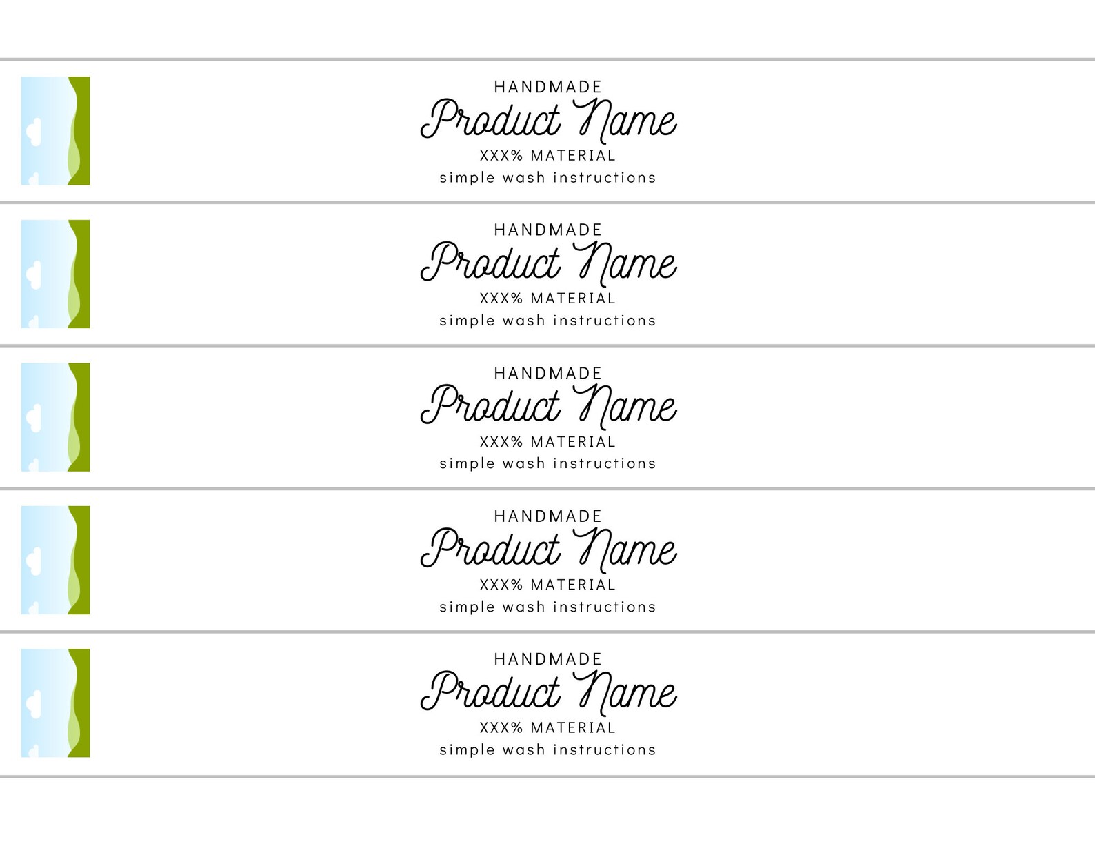 Printable Dishcloth Wrap Label, Custom Belly Band, Washcloth Wrap ...