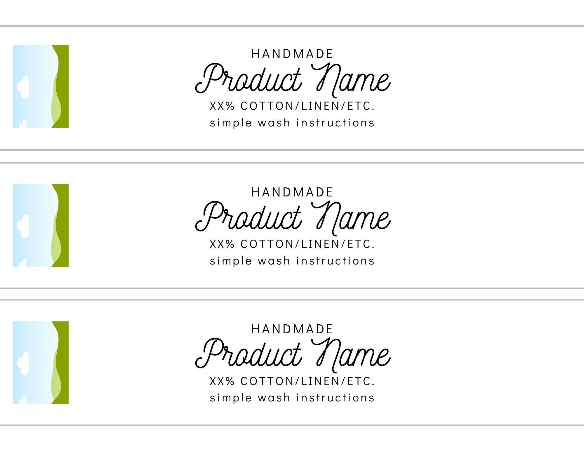 Printable Dishcloth Wrap Label, Custom Belly Band, Washcloth Wrap ...
