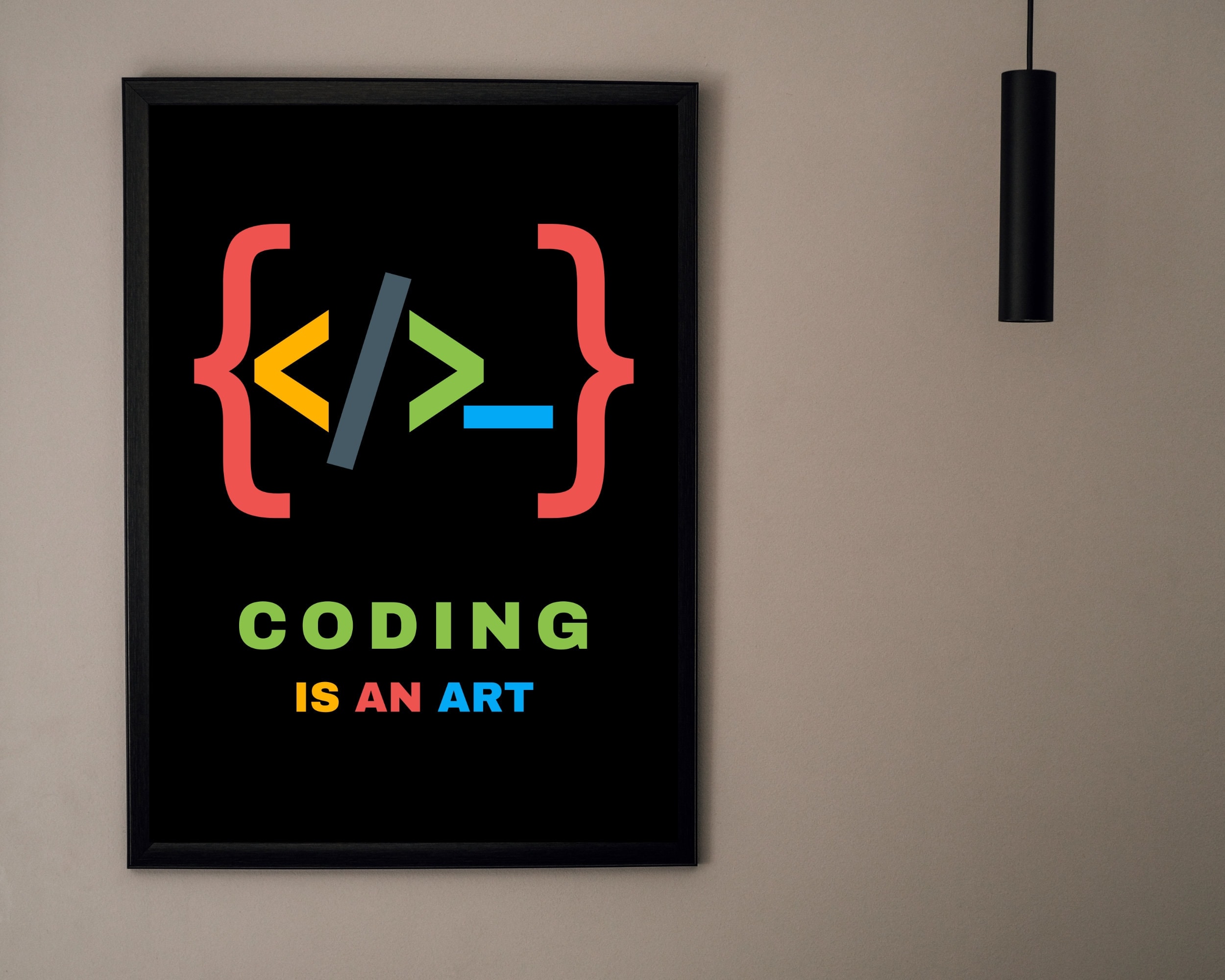 Programming Wall Art - Black Developer Inspirational Quotes, Coding is ...