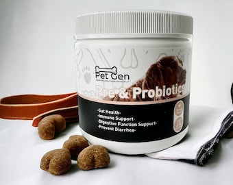 Masticables blandos pre y probióticos para perros, sabor pollo