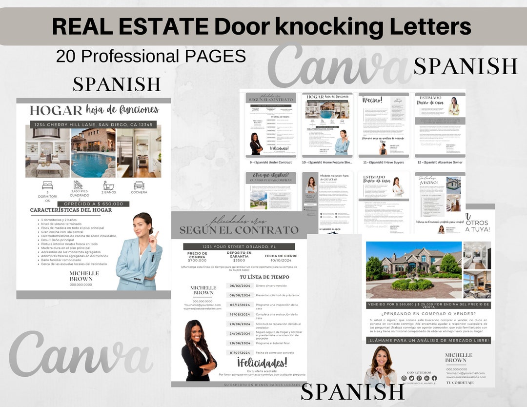 Spanish REAL ESTATE Door Knocking Letters/ Flyers!!! Etsy