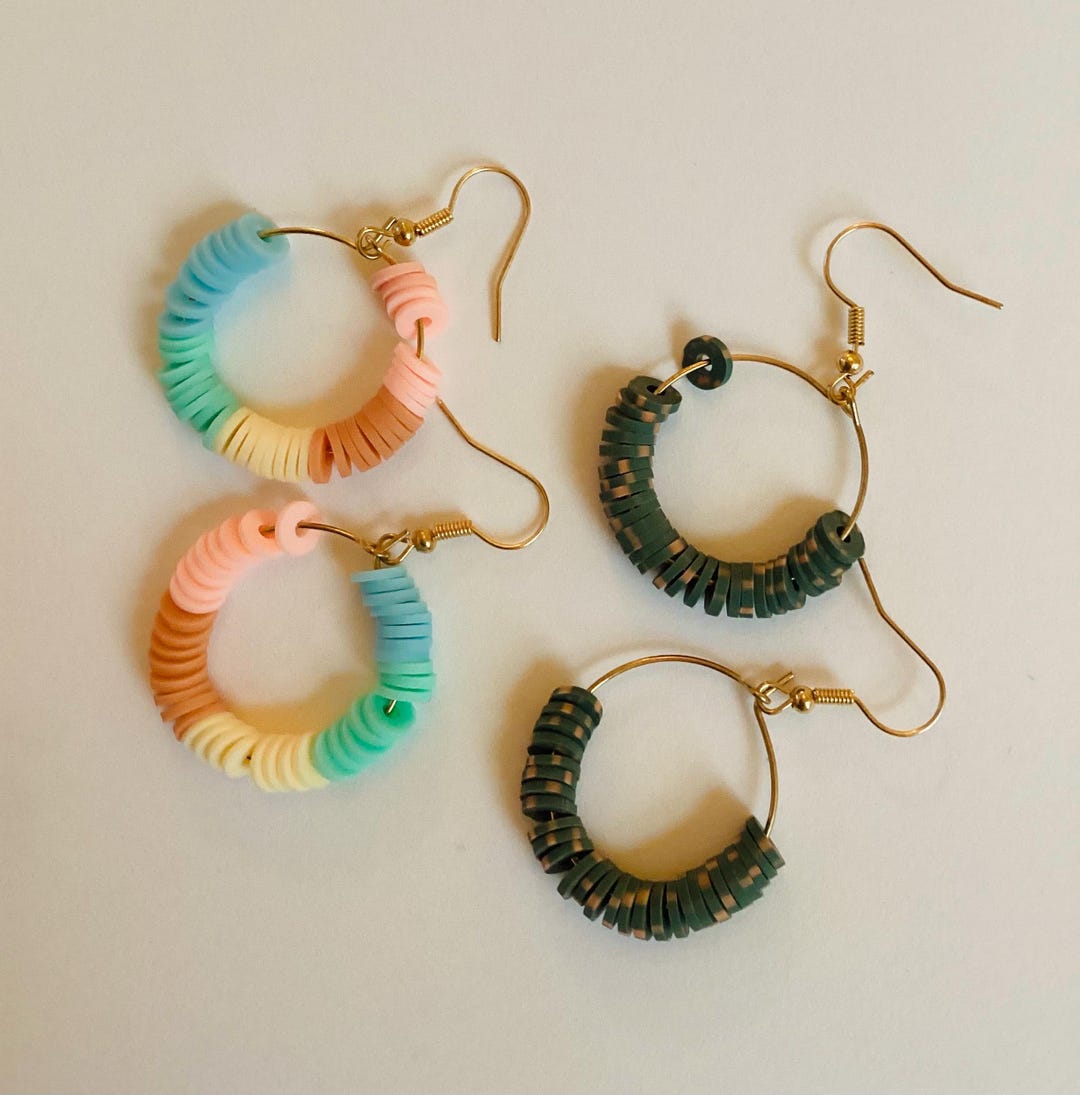 Clay Bead Earrings - Etsy