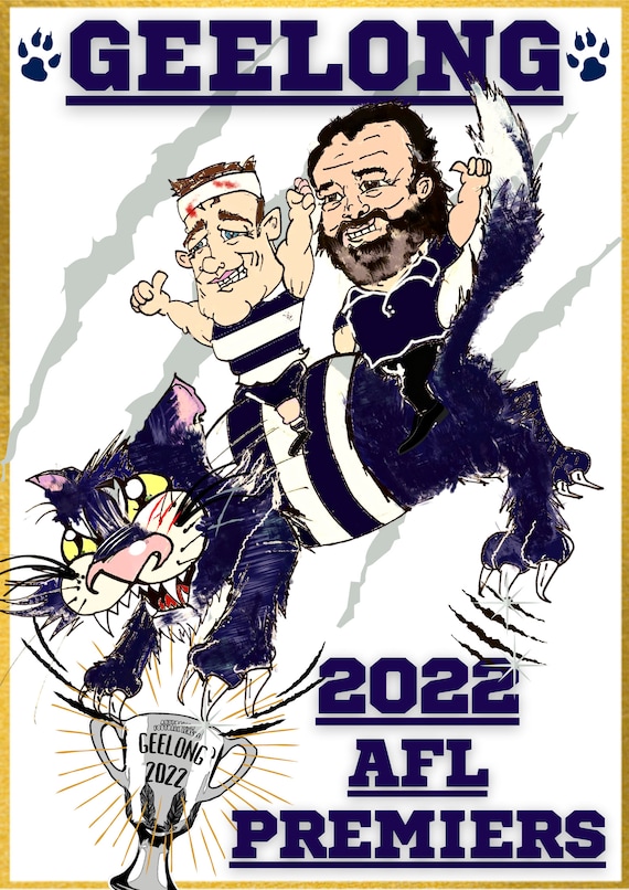 Geelong Cats 2022 Premiership Poster Etsy