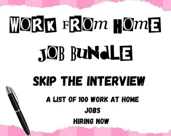 100 WORK From HOME JOBS Sign on bonuses available