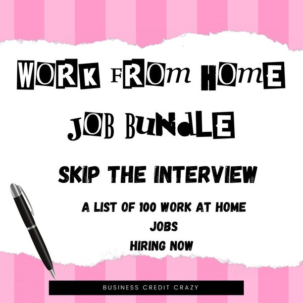 100 WORK From HOME JOBS Sign on bonuses available