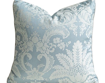 45*45cm Blue Grey Damask  Cushion Cover