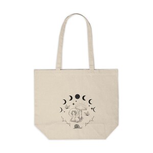 Moon Cycle Mushroom Tote Bag