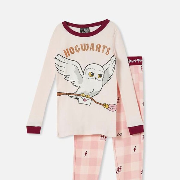 Harry Potter Hedwig Original Pajama Set Girls Long Sleeve