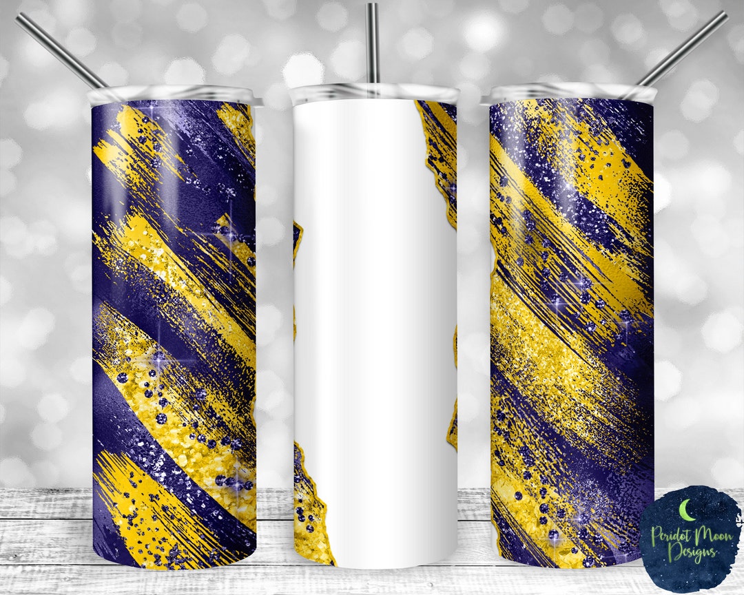 Blue and Yellow Glitter Milky Way, Tear Blank, PNG Sublimation Design