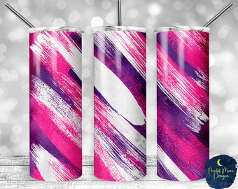 Hot Pink, Purple, and White Matte Milky Way, PNG Sublimation Design, 20 oz Skinny Tumbler, Instant Digital Download, Mockup Included