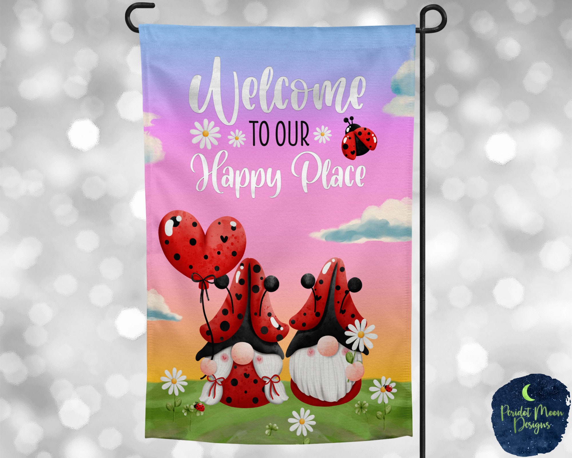 Briarwood Lane Gnome And Garden Summer Garden Flag - 12.5x18 Inch Polyester