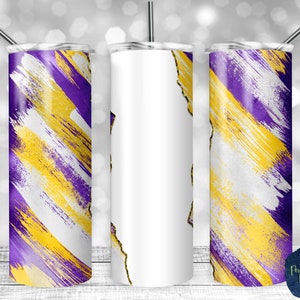 Paarse, gele en witte matte melkweg, scheur blank, PNG sublimatie ontwerp, 20 oz magere beker, instant download, mockup inbegrepen