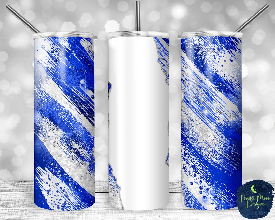 Blue and White Glitter Milky Way, Tear Blank, PNG Sublimation Design