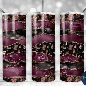 Halloween Witchy Glitz and Glam Tears, PNG Sublimation Design, 20 oz Skinny Tumbler, Instant Digital Download, Mockup Included