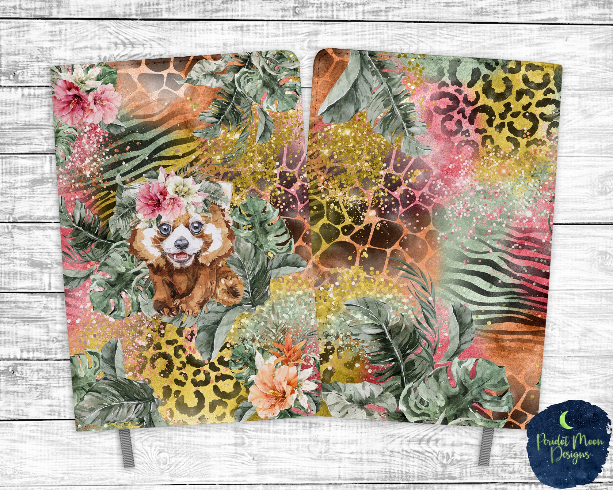 Red Panda, Glitter Animal Print, PNG Sublimation Design, Journal Design ...