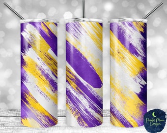 Purple, Yellow, and White Matte Milky Way, PNG Sublimation Design, 20 oz Skinny Tumbler, Instant Digital Download, Mockup Included