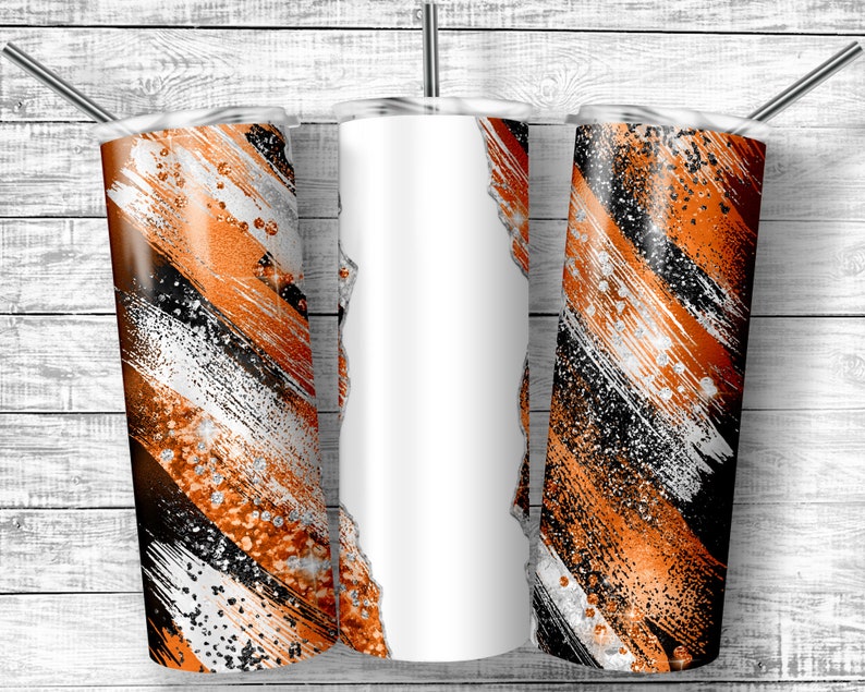 Orange Black and White Glitter Milky Way Tear Blank PNG Etsy
