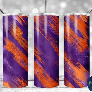 Purple and Orange Matte Milky Way, PNG Sublimation Design, 20 oz Skinny Tumbler, Instant Digital Download, Mockup Included