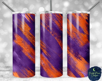 Purple and Orange Matte Milky Way, PNG Sublimation Design, 20 oz Skinny Tumbler, Instant Digital Download, Mockup Included