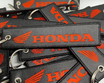 Honda Motorcycle Keychain | Honda Jet Tag | Honda Keychain | Woven Keychain | Jet Tag | Motorcycle Keychain | Keyring