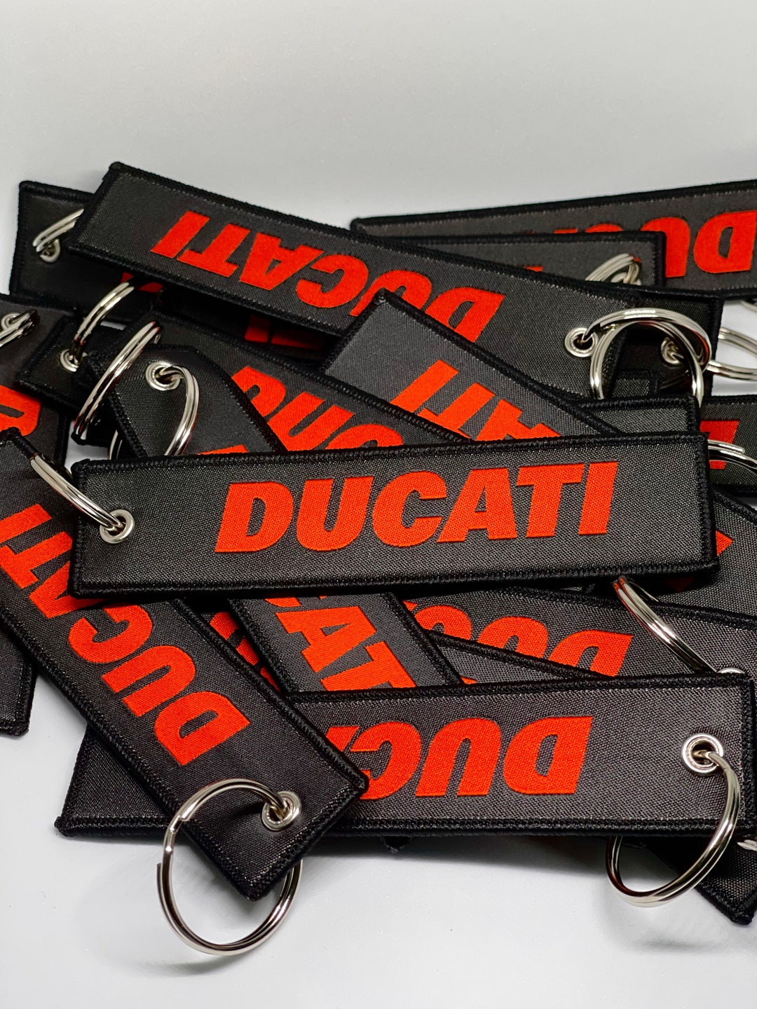 Ducati Motorcycle Keychain Ducati Jet Tag Ducati Keychain Woven