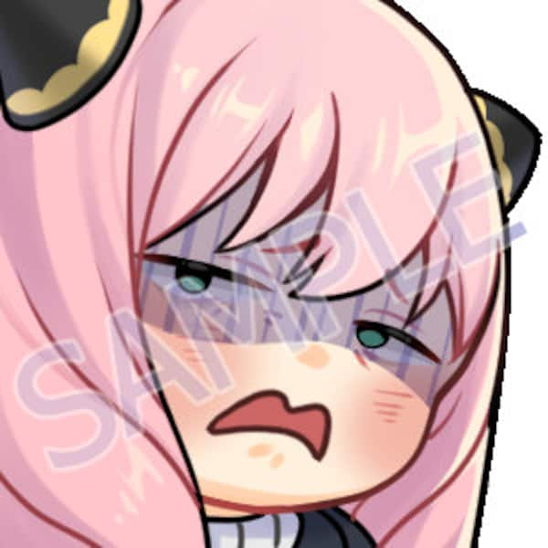 Animated Anya Ugh Emote/Emoji for streaming on Twitch Youtube Tik Tok Gaming Kawaii Anime