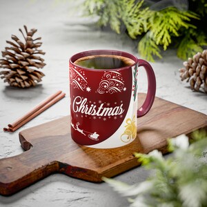 Merry Christmas Holidays Gift Mug, Colorful Mug, 11oz, Festive Xmas Coffee Cup, Holiday Season Tea Mug, Unique Gift Idea