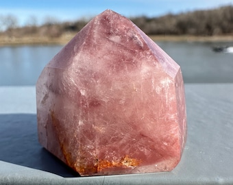 Rare Pink Lithium Point from Brazil | Lithium Tower | Lithium Crystal | Rare Crystals | Pink Lithium Crystal | Lithium Quartz