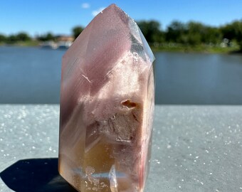 Rare Pink Lithium Tower from Brazil | Lithium Point | Lithium Crystal | Rare Crystals | Pink Lithium Crystal | Lithium Quartz