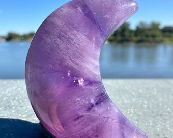 Trapiche Amethyst Half Moon |  Cabochon Amethyst |  Amethyst Crystal | Natural Trapiche | Star Amethyst