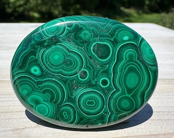 Stunning Malachite Polished Flat Stone Crystal - #1