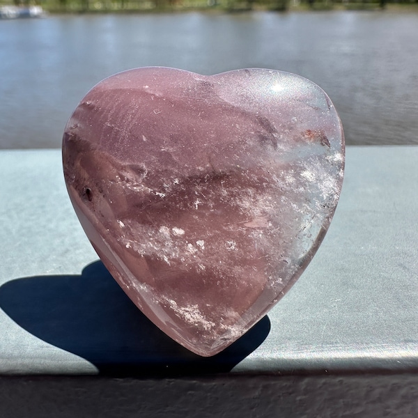 Rare Pink Lithium Small Heart Carving from Brazil | Lithium Tower | Lithium Crystal | Rare Crystals | Pink Lithium Crystal | Lithium Quartz