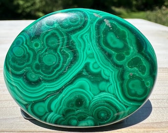 Stunning Malachite Polished Flat Stone Crystal - #3