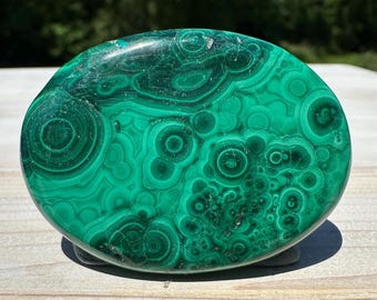 Stunning Malachite Polished Flat Stone Crystal - #2
