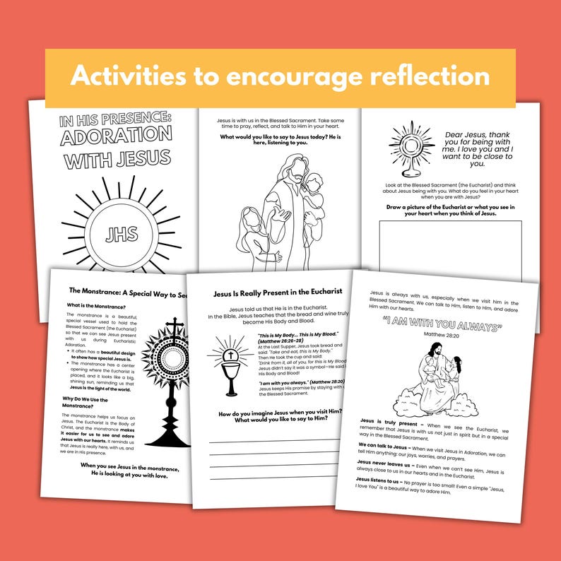 Adoration for Kids Activity Pack: Catholic Printable (PDF) Blessed ...