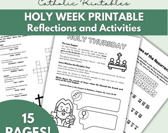 Holy Week Printable for Kids — Palm Sunday to Easter Activities, Coloring Pages and Reflections