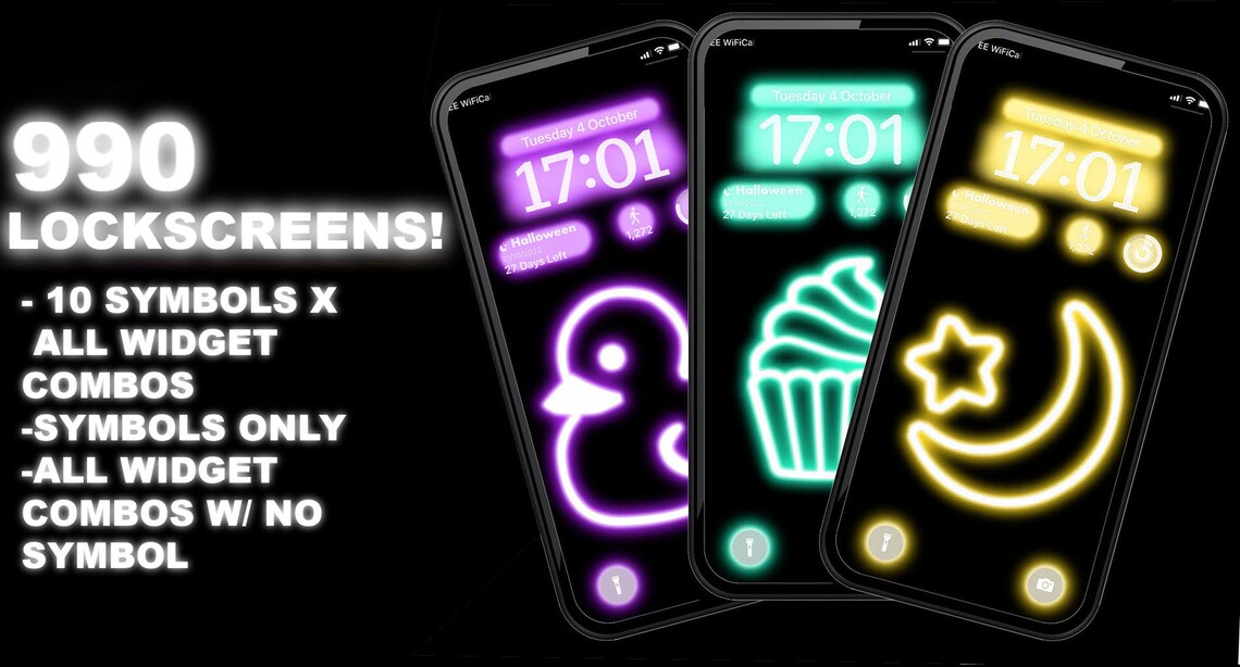Led Neon Widget ALL COLOURS Neon Ios App Icons, Widgets and Lock Screens - Etsy