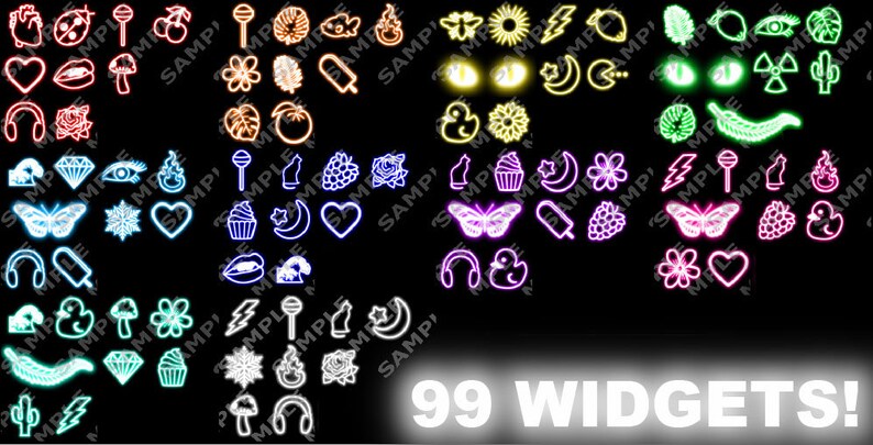 Led Neon Widget ALL COLOURS Neon Ios App Icons, Widgets and Lock Screens - Etsy